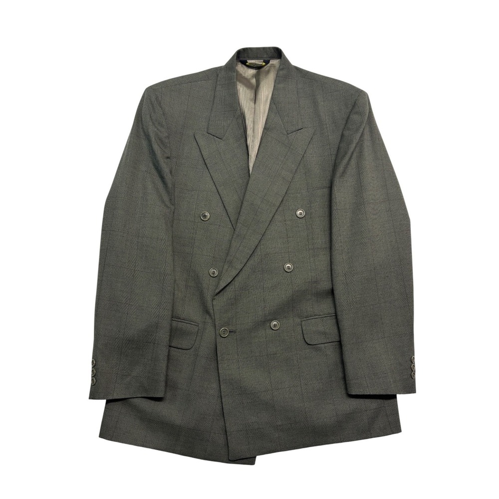 vtg Fioravanti 42L Olive Green Double Breasted Blazer Jacket Sport Suit Coat USA